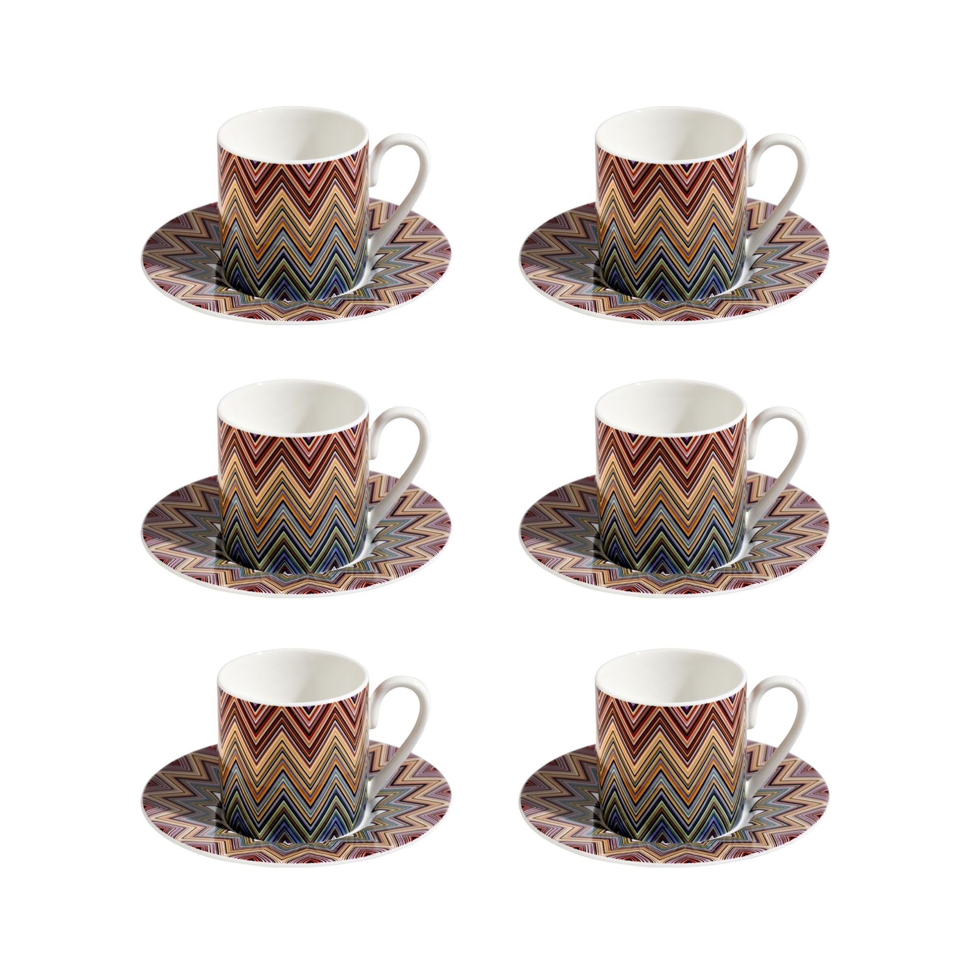 MISSONI - COFFEE CUP / COFFEECUP&SAUCER-Cylindric shape - SET 6 PCS